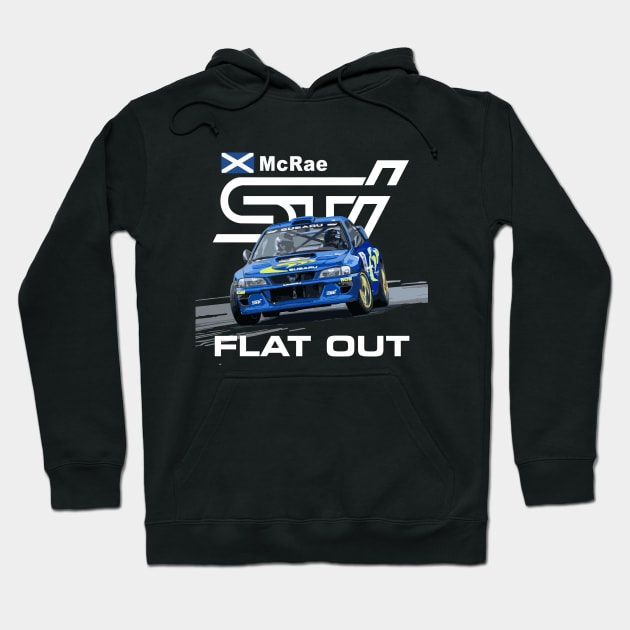 WRC Impreza STi Flat Out Four Boxer Hoodie by cowtown_cowboy